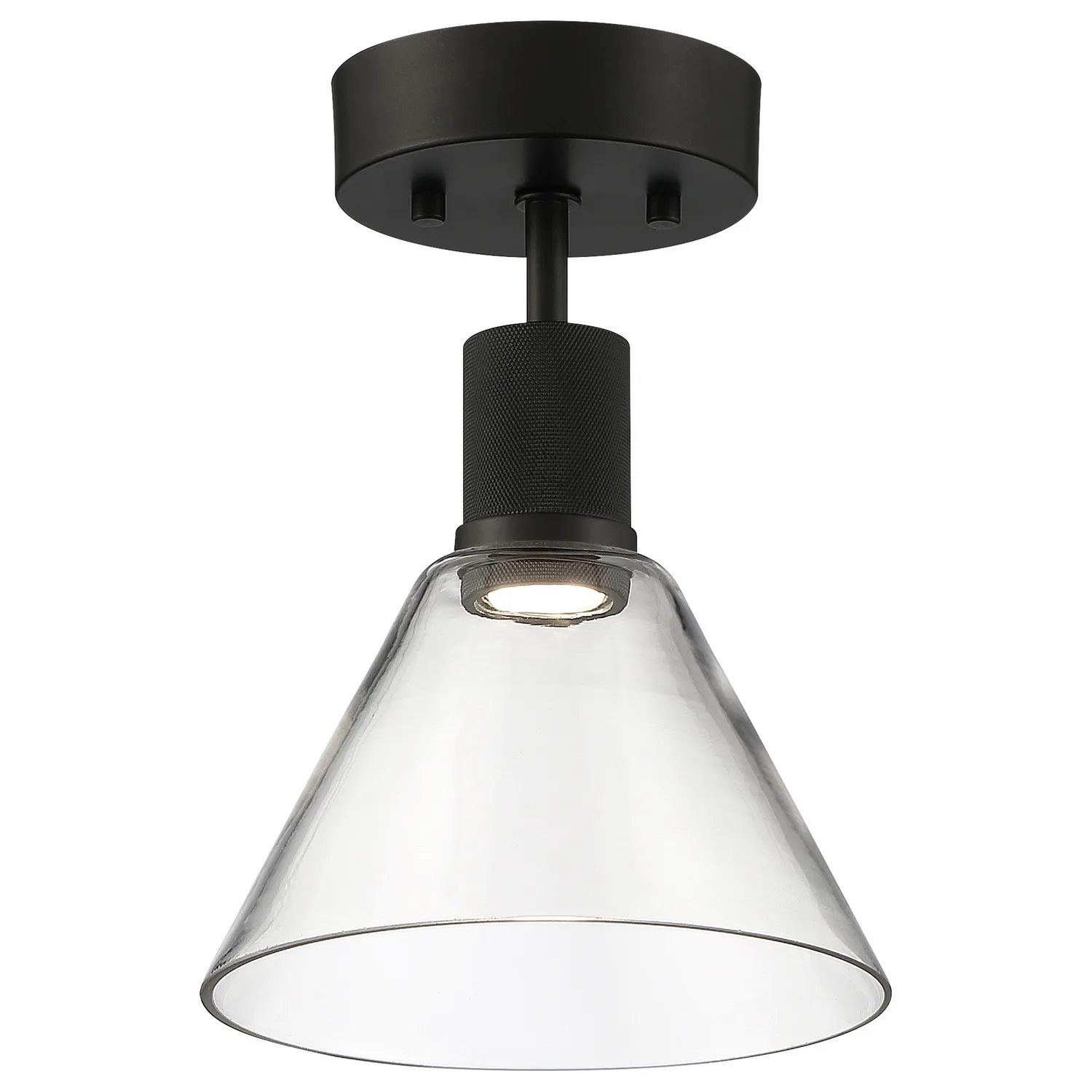 Port Nine Martini LED Semi-Flush Mount in Matte Black