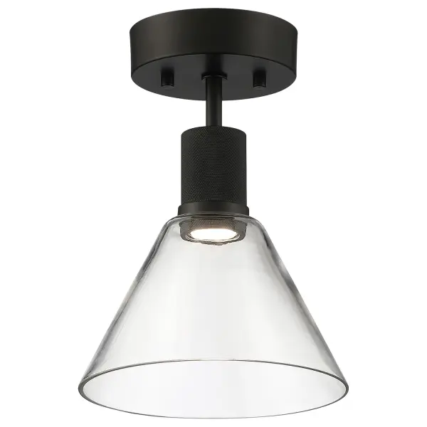 Port Nine Martini LED Semi-Flush Mount in Matte Black