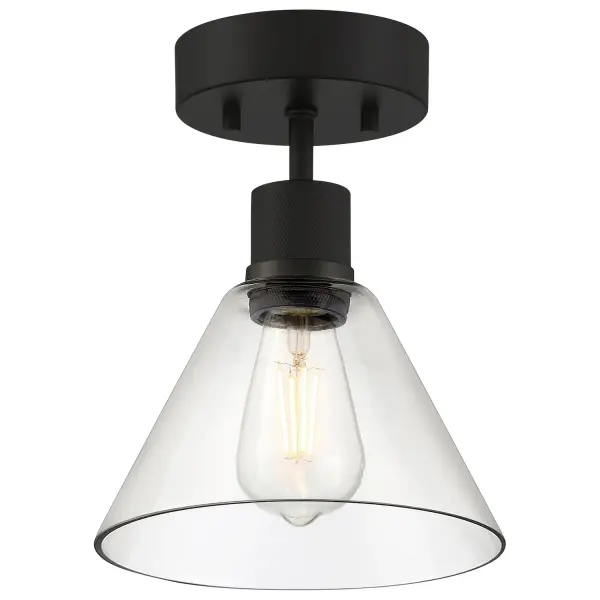 Port Nine Martini LED Semi Flush Mount in Matte Black