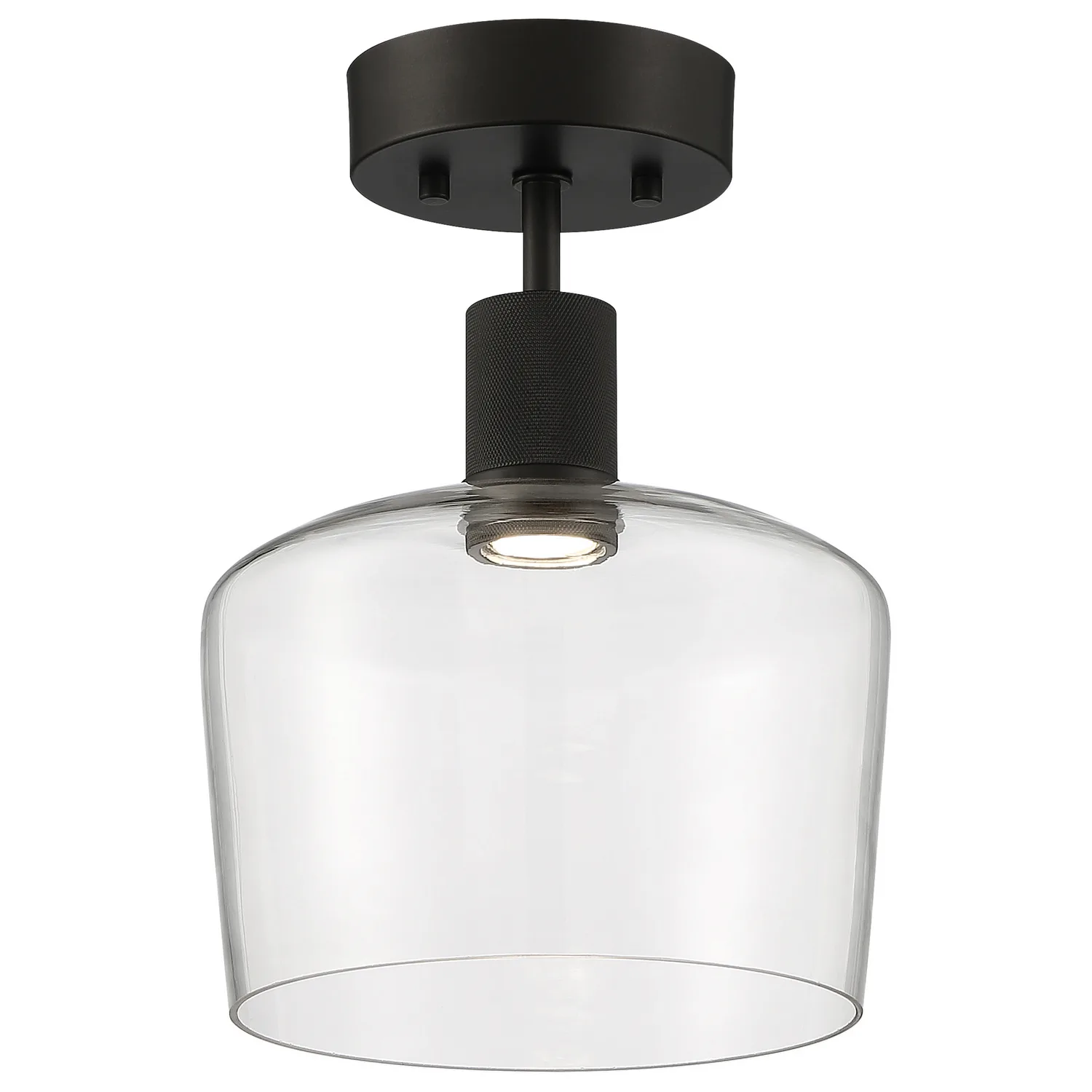 Port Nine Chardonnay LED Semi-Flush Mount in Matte Black