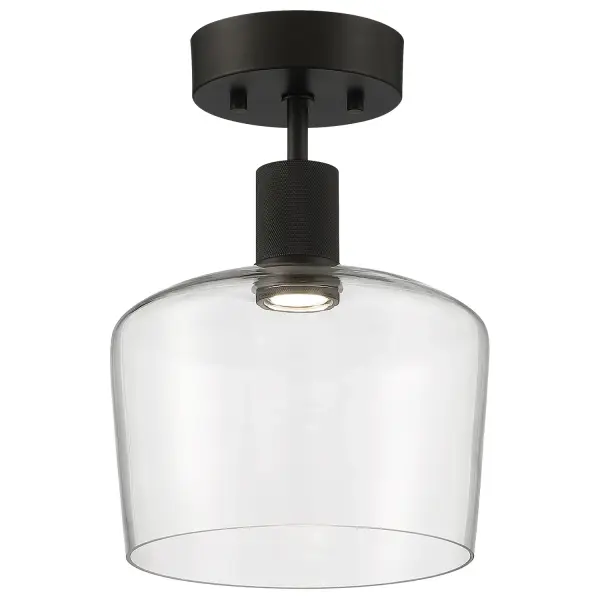 Port Nine Chardonnay LED Semi-Flush Mount in Matte Black