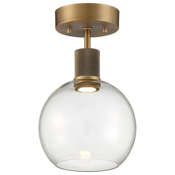 Port Nine Burgundy LED Semi-Flush Mount