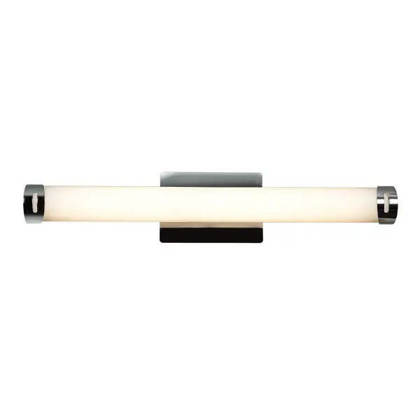 Collection: Chic Round Finish: Chrome Glass: Opal Width: 24.00" Height: 5.00" Extension from Wall: 3.25" Canopy: 7"x5"x1" Bulbs Included Number of Bulbs: 1 Maximum Wattage: 30.00 W Bulb Type: SSL Bulb Base: SSL Light Source: DLED Light Output: 1652.00 lm Color Temperature: 3000 K CRI: 85 Dimmable Voltage: 120.00 V Material: Metal Safety Listing: ETL Safety Rating: Damp Energy Star Energy Efficient ADA LED