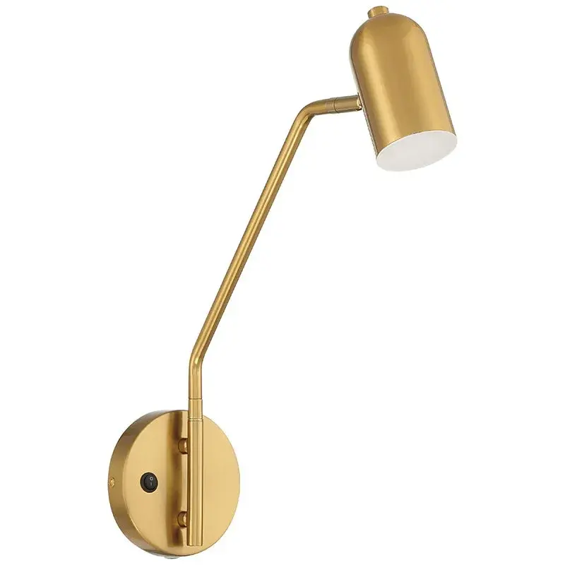 Lizbo LED Reading Light in Antique Brushed Brass