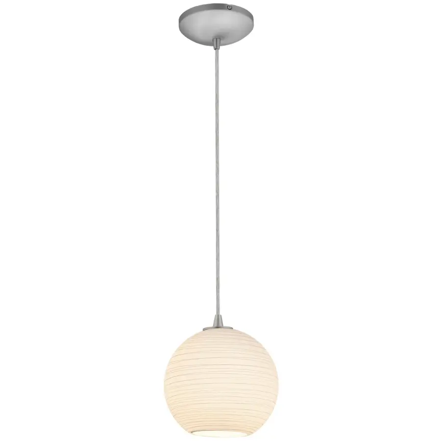Japanese Glass Shade in White Linen