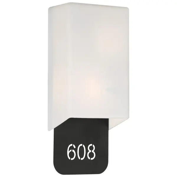 Collection: Décor Finish: Black Glass: Opal Width: 6.00" Height: 15.00" Extension from Wall: 3.75" Canopy: 4.75"x4.75" Number of Bulbs: 2 Maximum Wattage: 60.00 W Bulb Type: B10 Bulb Base: E12 Light Source: INC Voltage: 120.00 V Material: Steel Safety Listing: ETL Safety Rating: Dry ADA