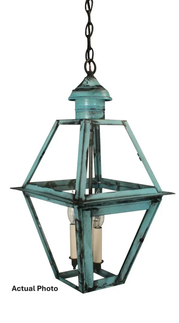Inspired by the birthplace of the American Revolution, the classic old-style Boston collection beautifully combines historical aesthetics with modern techniques. Its handcrafted appearance, straightforward lines, and unembellished designs are timeless. Medium Boston Hanging Light Dimensions: 12" D X 12" W X 23" H Mounting height (From top to mounting bracket): 36" Chain Bulb type: Three 60-Watt Candelabra Suitable location: Damp Mounting Area: 5" Diam. Ceiling Canopy Contact Dealer for Pricing & Availability Download Spec Sheet Note: Some photos are a digital rendering to show our finish, glass and socket options our actual finishes are hand-applied and our glass is hand-blown and will have natural variations from the photos.