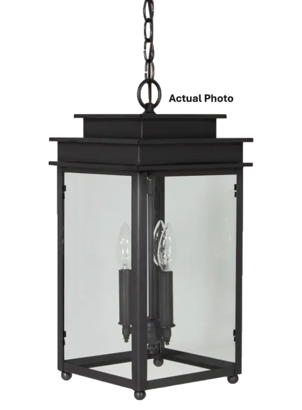 The Ellis Collection offers squared-off steps and an open bottom for maximum illumination and a transitional look that balances modern and traditional elements. This collection is perfect for your home inside or out. - alternate view
