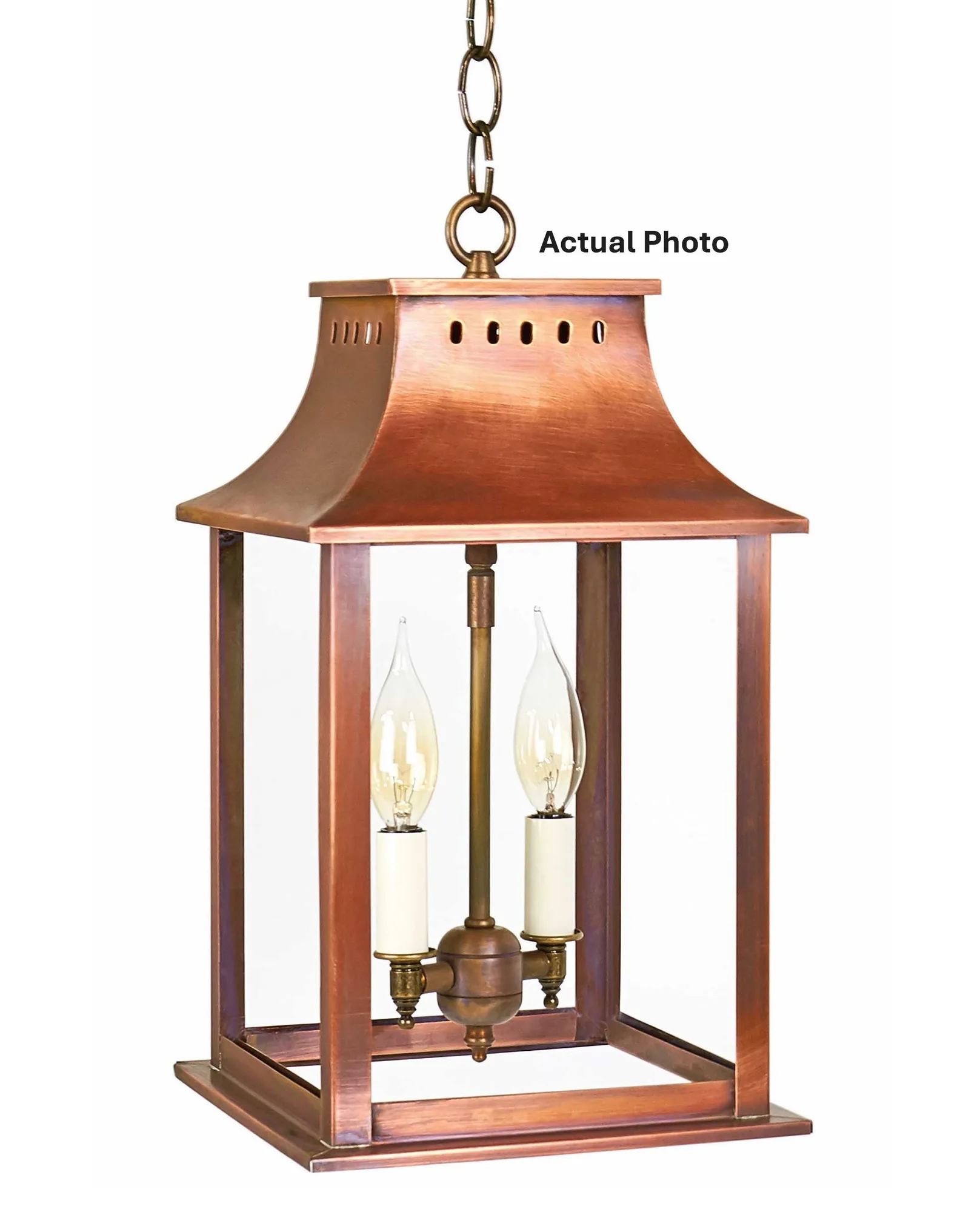 Two Light Hanging Lantern 60.00W/B/Candelabra