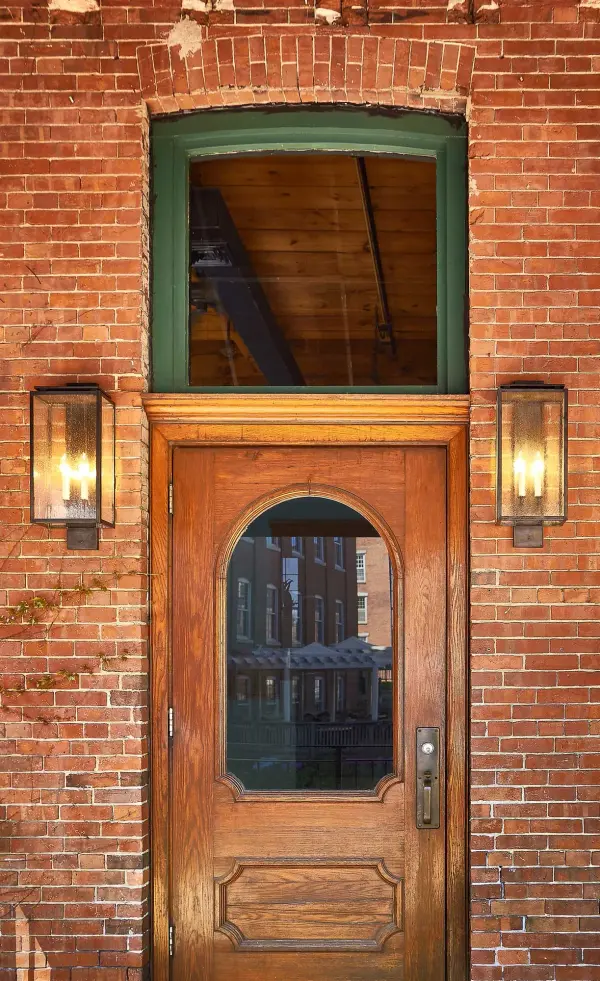 The Downtown collection offers a modern and versatile look. Using straight lines to form its frame, the look is softened by glass panels that enclose the fixture and offer plenty of light. This is a perfect addition to any home or space. - alternate view