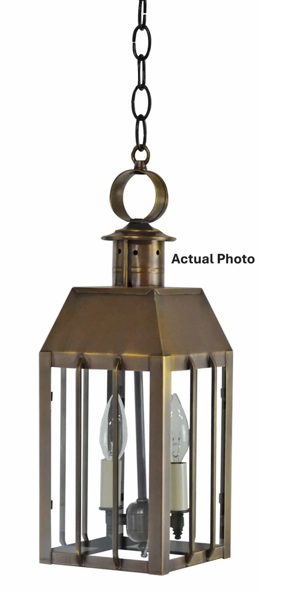 Two Light Hanging Lantern 60.00W/Candelabra - Image 1