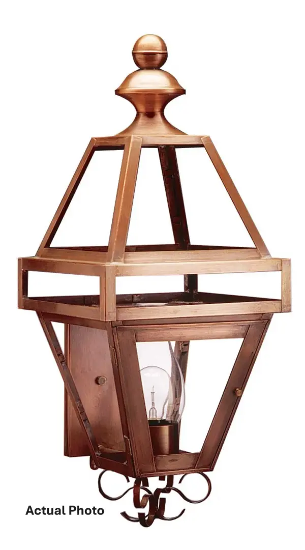 Inspired by the birthplace of the American Revolution, the classic old-style Boston collection beautifully combines historical aesthetics with modern techniques. Its handcrafted appearance, straightforward lines, and unembellished designs are timeless. Large Boston Wall Light Dimensions: 12"W X 14"D x 29"H Mounting height (From top to mounting bracket): 20.5" Bulb type: Three 60-Watt Candelabra or One 75-Watt Medium with Clear Chimney Suitable location: Wet Mounting Area: 4.5"W x 9.5"H Contact Dealer for Pricing & Availability Download Spec Sheet Note: Some photos are a digital rendering to show our finish, glass and socket options our actual finishes are hand-applied and our glass is hand-blown and will have natural variations from the photos.