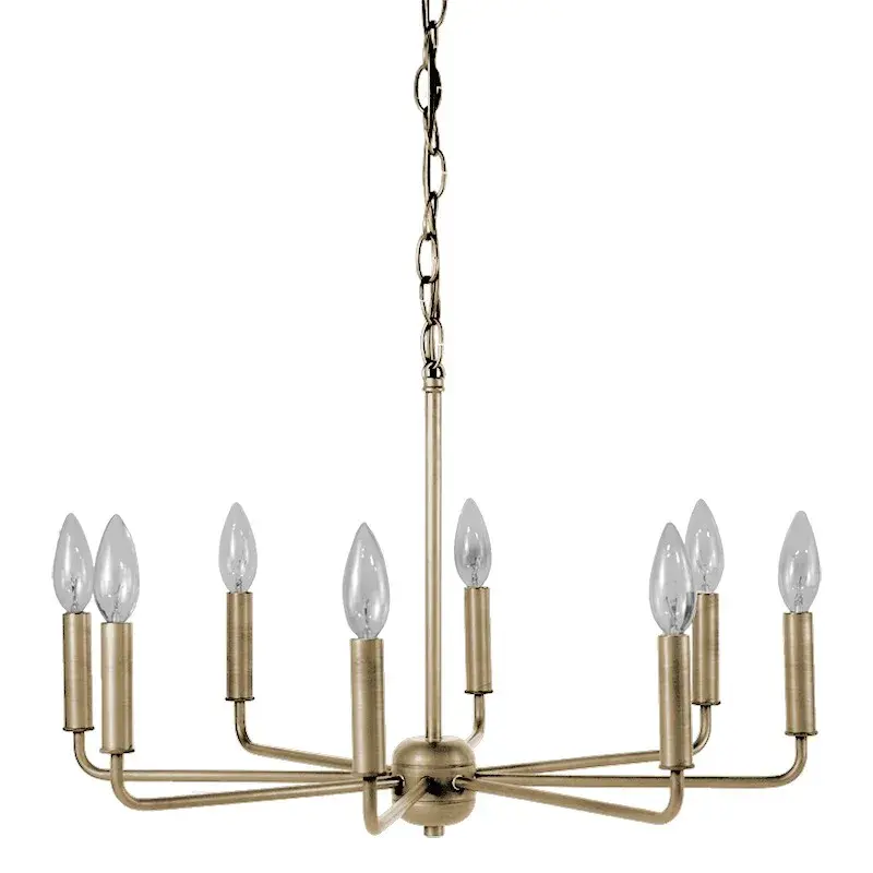Eight Light Chandelier 60.00W/Candelabra