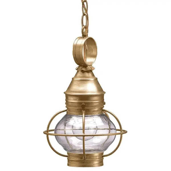 Evoking the classic lanterns from New England's rich nautical history, the Caged Onion collection features an iconic shape with a handcrafted brass or copper cage, protecting the hand-blown glass globe. Crafted with a detachable globe, they are easy - alternate view