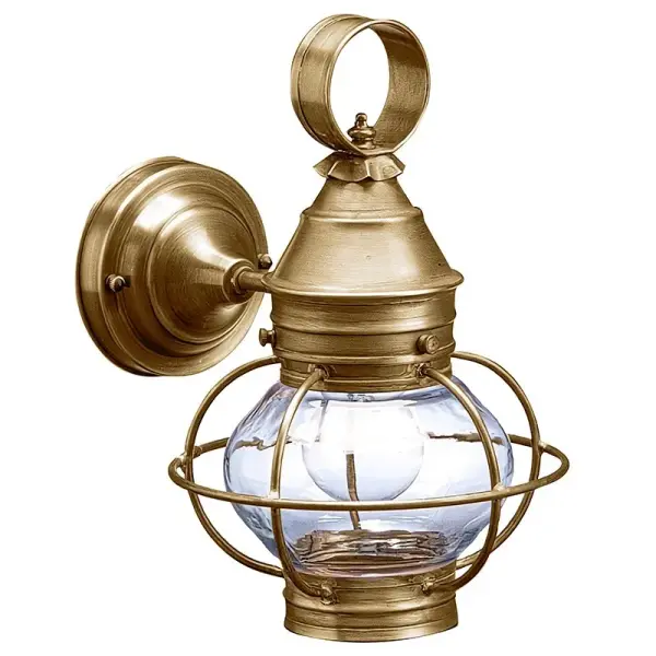 Evoking the classic lanterns from New England's rich nautical history, the Caged Onion collection features an iconic shape with a handcrafted brass or copper cage, protecting the hand-blown glass globe. Crafted with a detachable globe, they are easy