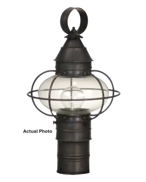 Evoking the classic lanterns from New England's rich nautical history, the Caged Onion collection features an iconic shape with a handcrafted brass or copper cage, protecting the hand-blown glass globe. Crafted with a detachable globe, they are easy