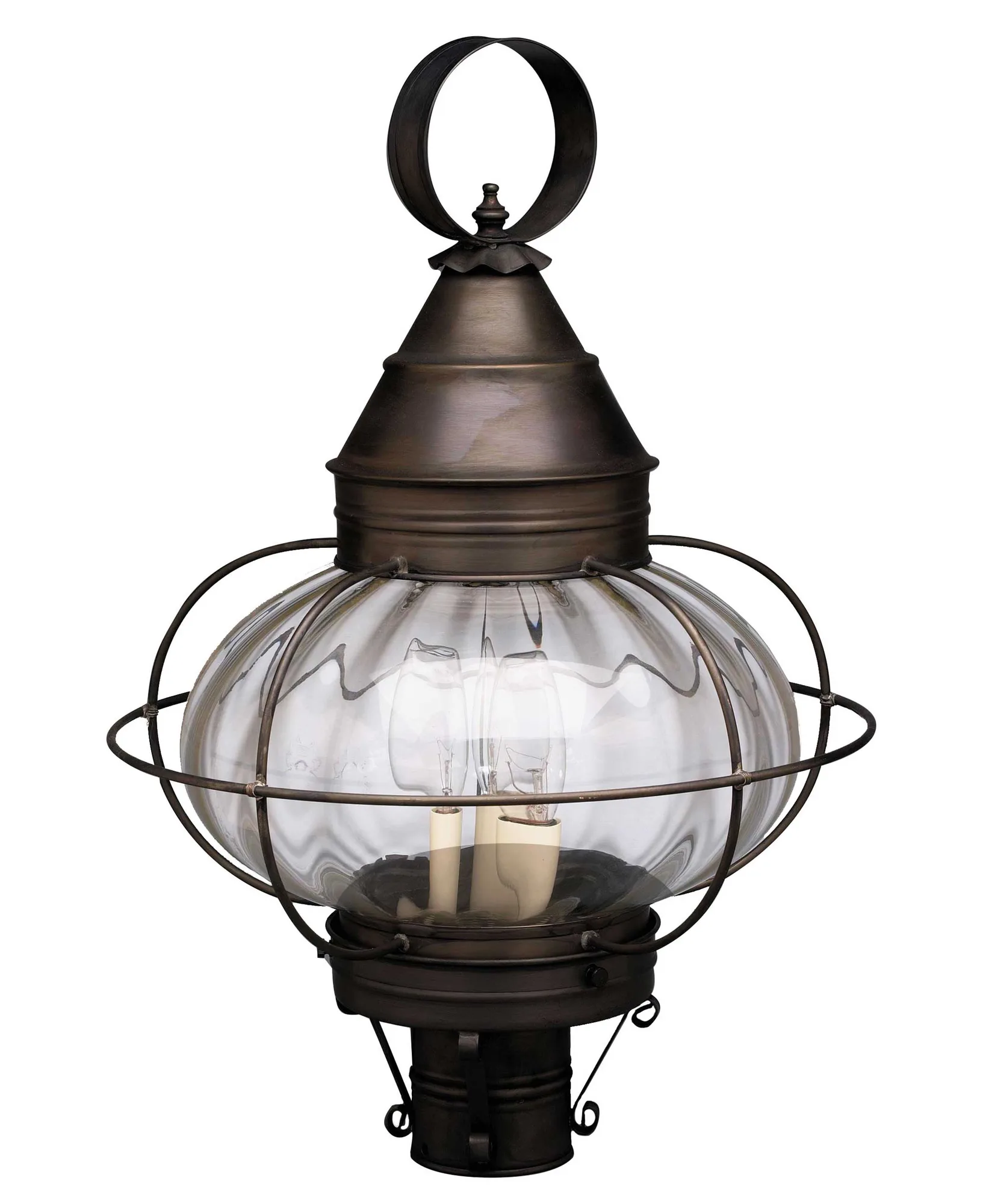 Three Light Post Mount 60.00W/B/Candelabra