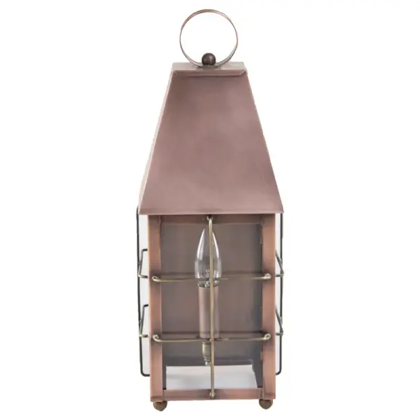 Named after one of America’s Founding Fathers this collection brings classic charm with a modern edge. It mixes colonial-inspired details with clean, updated lines for a look that feels timeless yet fresh. This collection reflects the spirit of innovations that Alexander Hamilton stood for- making it a stylish nod to history and a declaration of good taste. Hamilton Small Wall Light Dimensions: 6"W x 6.5"D x 16.5"H Mounting height (From top to mounting bracket): 12" Bulb type: One 60-Watt Candelabra Suitable location: Wet Mounting Area: 4.25"W x 7.25"H Contact Dealer for Pricing & Availability Download Spec Sheet Note: Some photos are a digital rendering to show our finish, glass and socket options our actual finishes are hand-applied and our glass is hand-blown and will have natural variations from the photos. - alternate view