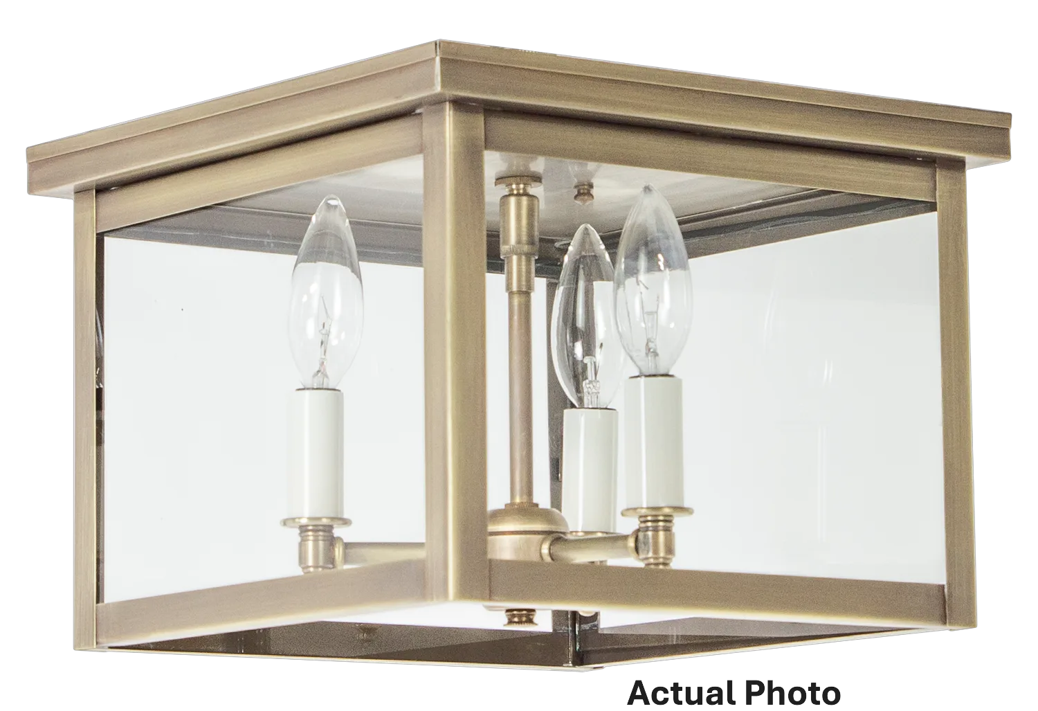 Three Light Flush Mount 60.00W/B/Candelabra