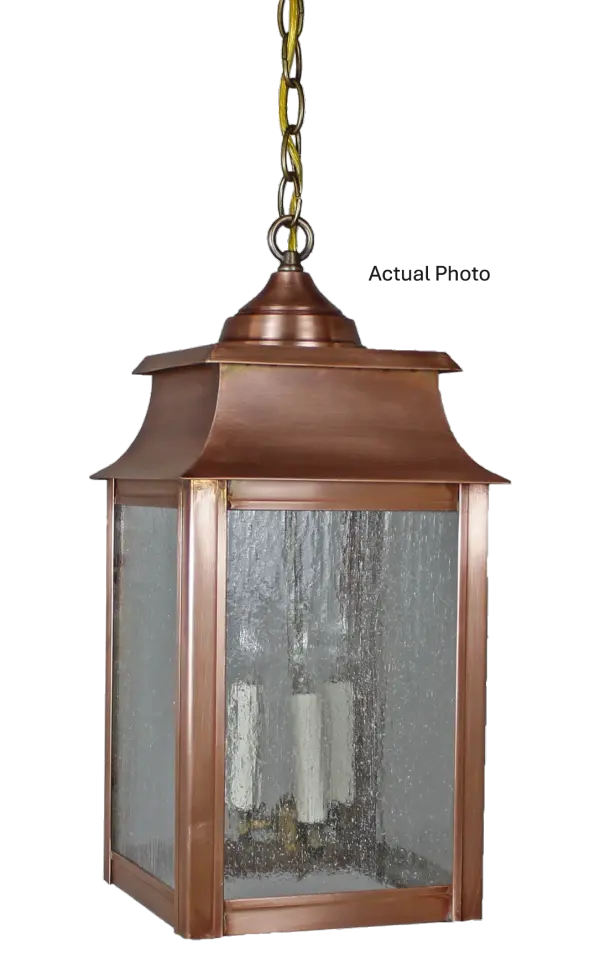 Three Light Hanging Lantern 60.00W/B/Candelabra - Image 1