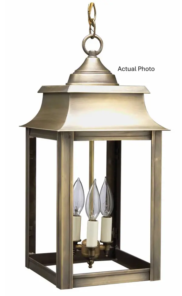 Three Light Hanging Lantern 60.00W/B/Candelabra - Image 2