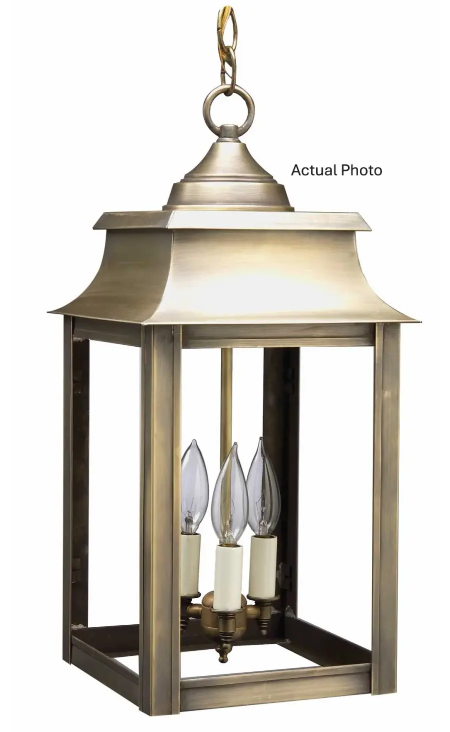 Three Light Hanging Lantern 60.00W/B/Candelabra - Image 2