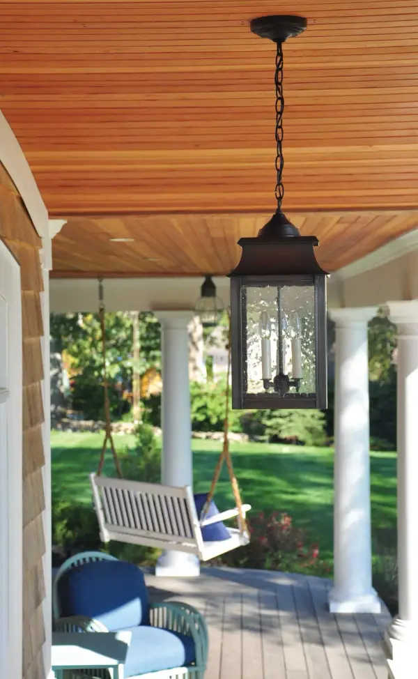 Three Light Hanging Lantern 60.00W/B/Candelabra - Image 3