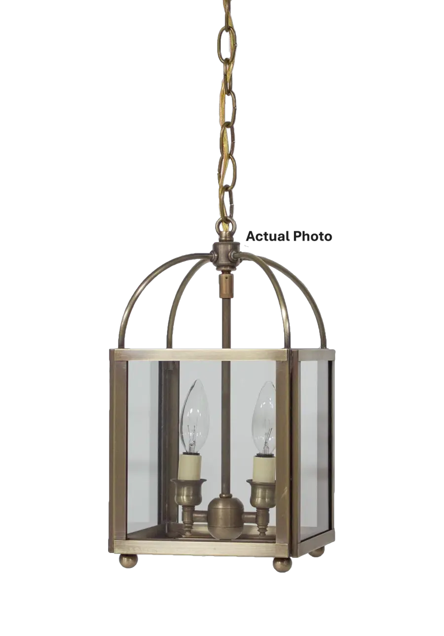Two Light Hanging Lantern 60.00W/B/Candelabra - Image 1