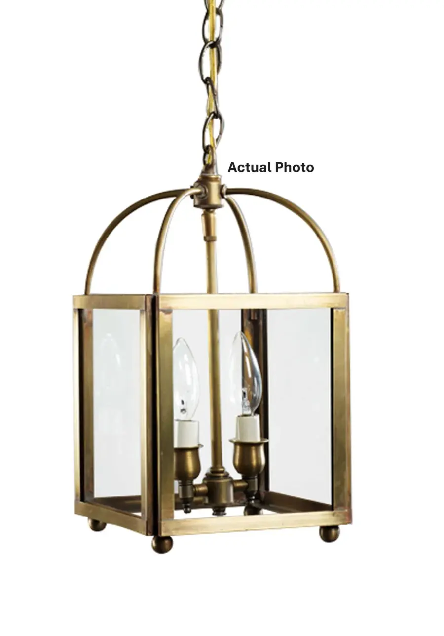 Two Light Hanging Lantern 60.00W/B/Candelabra - Image 2