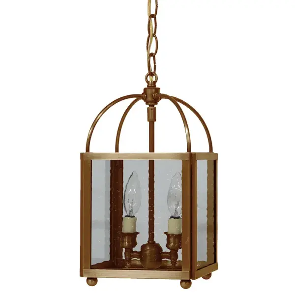 Two Light Hanging Lantern 60.00W/B/Candelabra - Image 4