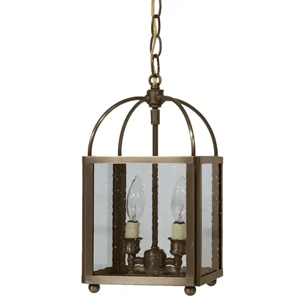Two Light Hanging Lantern 60.00W/B/Candelabra - Image 9