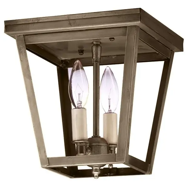 Two Light Flush Mount 60.00W/B/Candelabra - Image 6
