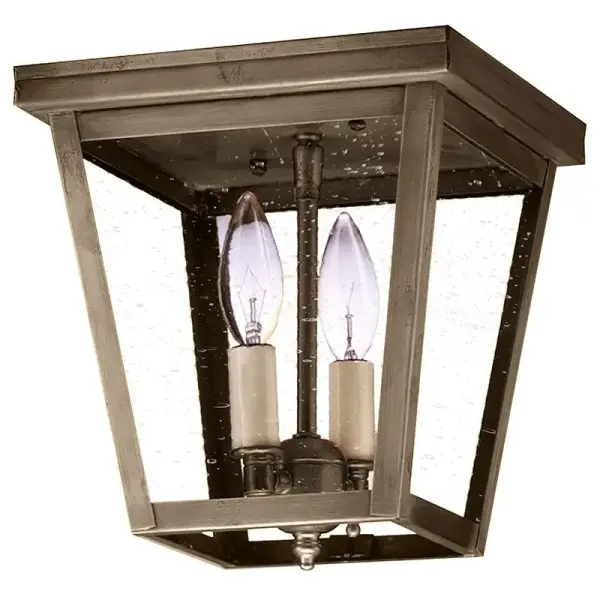 Two Light Flush Mount 60.00W/B/Candelabra - Image 7