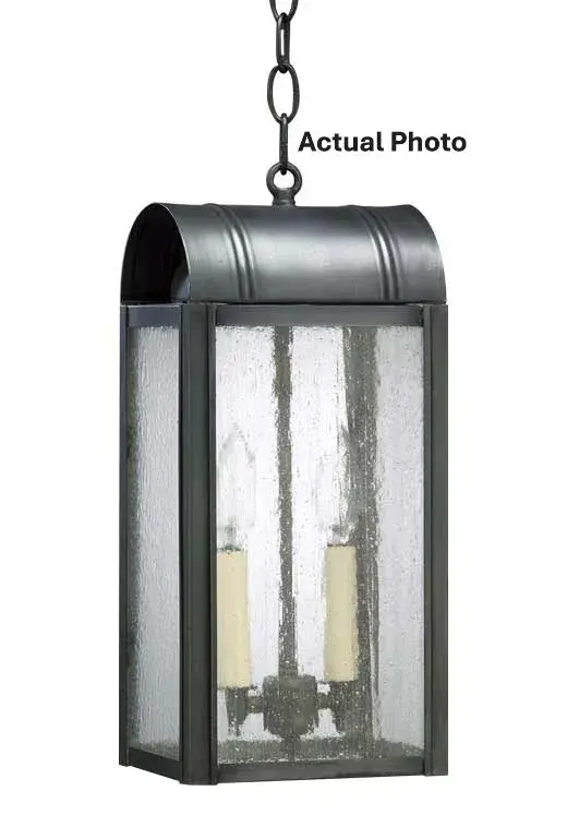 Two Light Hanging Lantern 60.00W/B/Candelabra