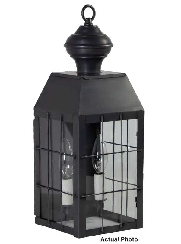 Inspired by classic colonial fixtures the Woodcliffe collection shows its craftsmanship with a windowpane design and a beautiful top finial this fixture adds charm to the period inspired collection.