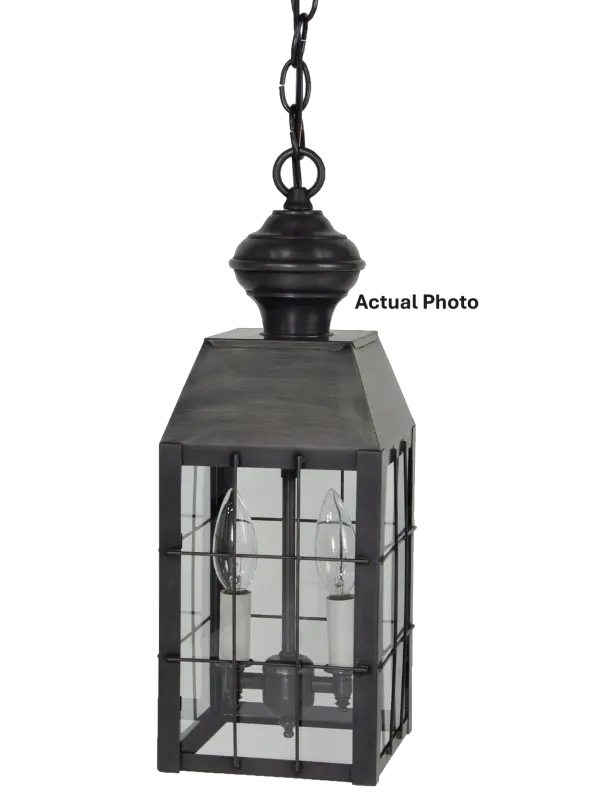Inspired by classic colonial fixtures the Woodcliffe collection shows its craftsmanship with a windowpane design and a beautiful top finial this fixture adds charm to the period inspired collection. - alternate view