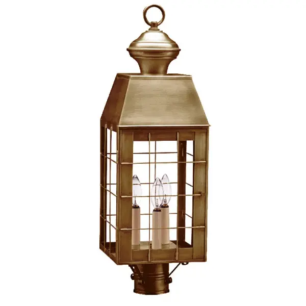 Inspired by classic colonial fixtures the Woodcliffe collection shows its craftsmanship with a windowpane design and a beautiful top finial this fixture adds charm to the period inspired collection. - alternate view