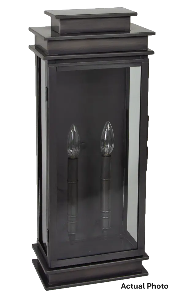 A fusion of streamlined contemporary style and traditional heritage, the Empire collection is highlighted by a double-tiered top with hard edges and flat sides. A unique design with two bulbs and an optional mirrored back panel for a sophisticated detail