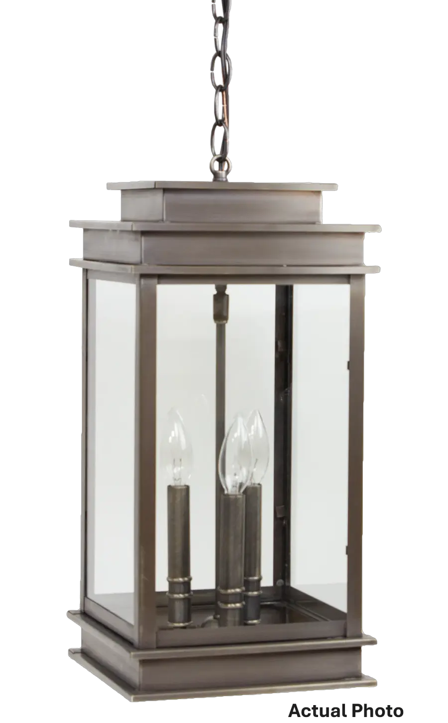 Three Light Hanging Lantern 60.00W/B/Candelabra - Image 1