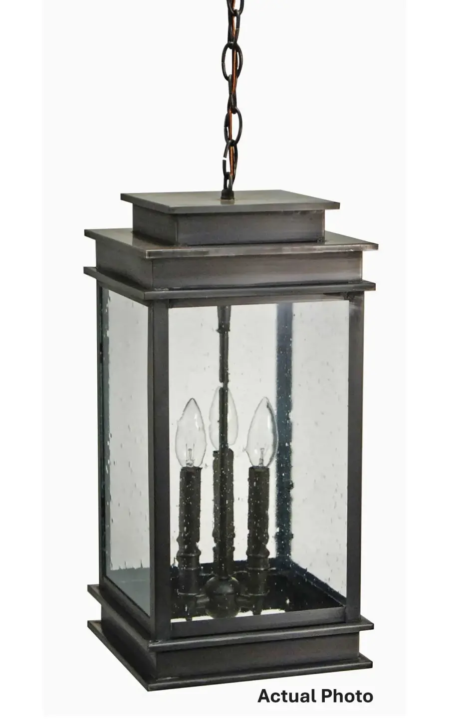 Three Light Hanging Lantern 60.00W/B/Candelabra - Image 2