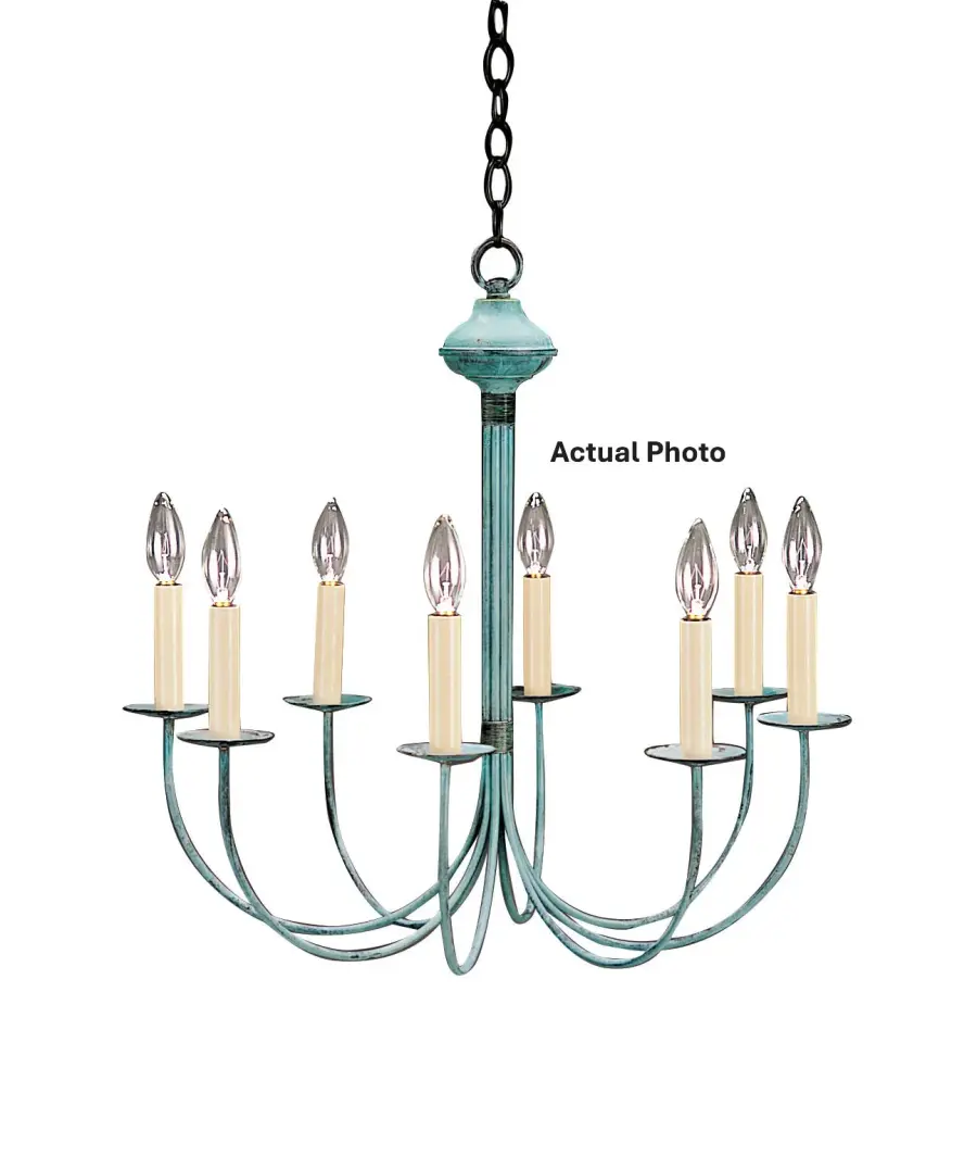 Eight Light Chandelier 60.00W/B/Candelabra - Image 1
