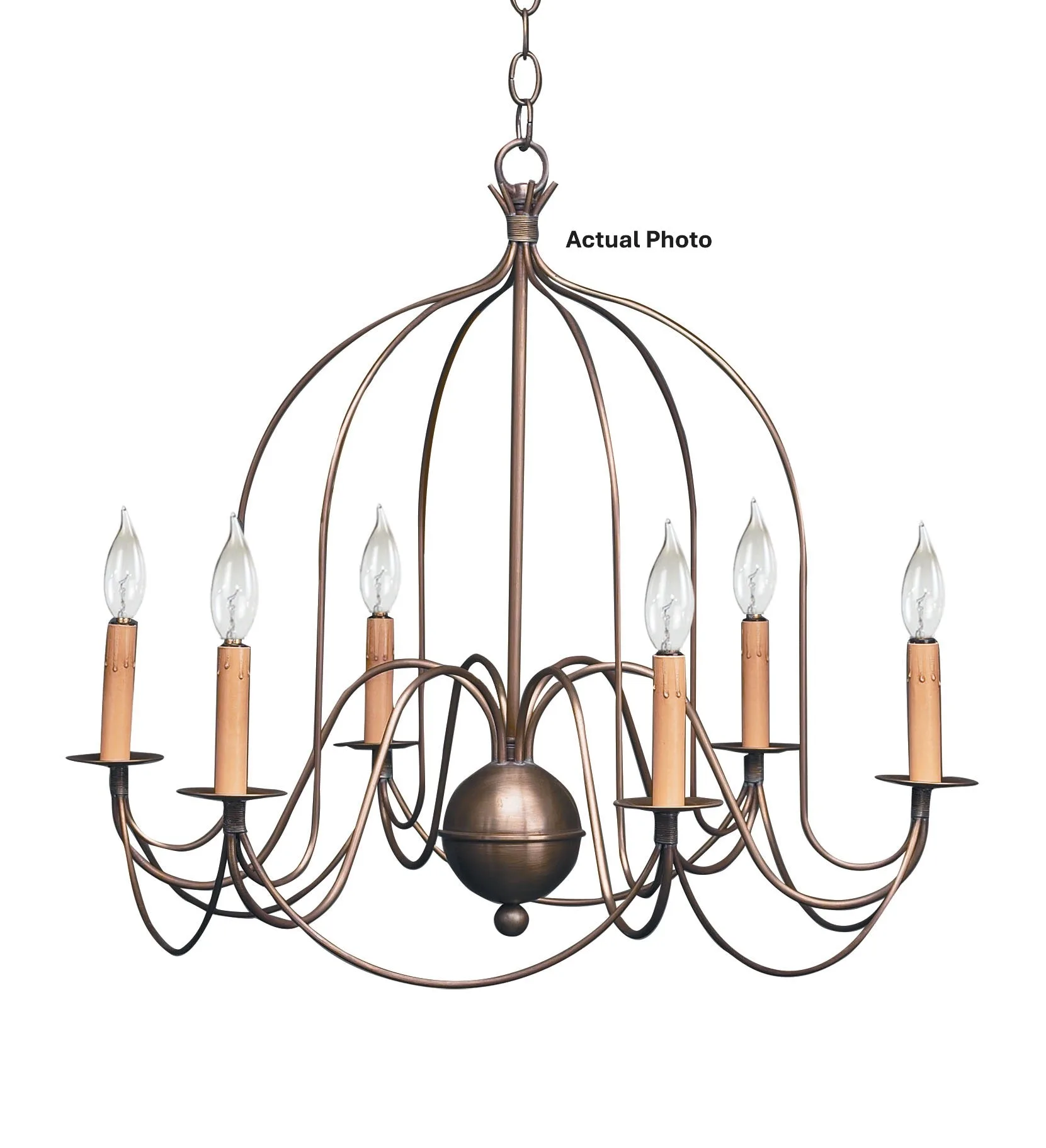 Six Light Hanging Lantern 60.00W/Candelabra/Candelabra