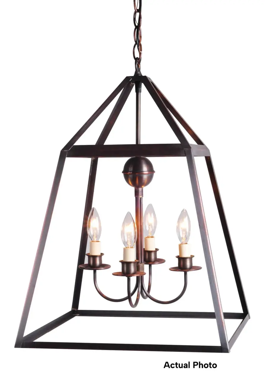 Four Light Hanging Lantern 60.00W/Candelabra - Image 1