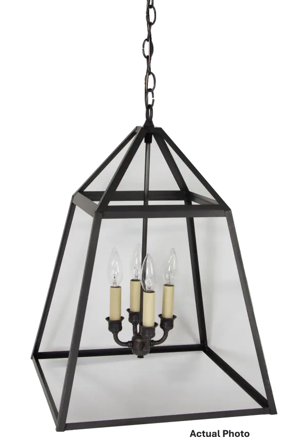 The Foyer collection features a mix of styles that all exude elegance and sophistication. These hanging fixtures give any foyer a warm and inviting ambiance.The Appledore fixture brings a touch of modern geometry with its open design that will be noticed - alternate view