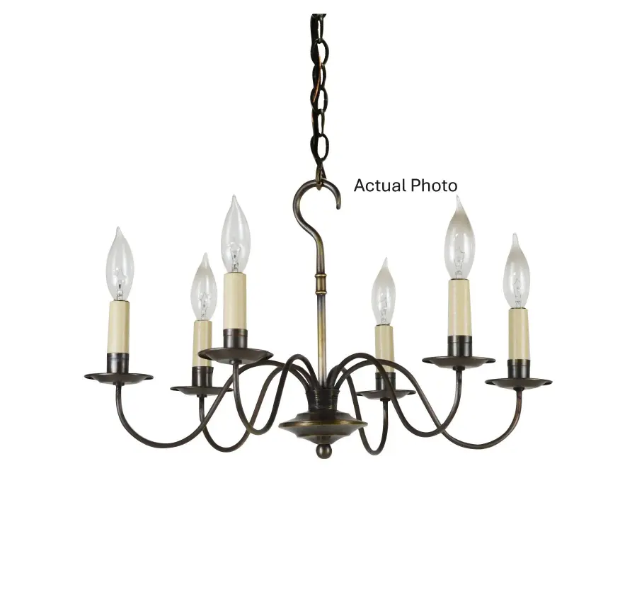 Six Light Hanging Lantern 60.00W/B/Candelabra - Image 2