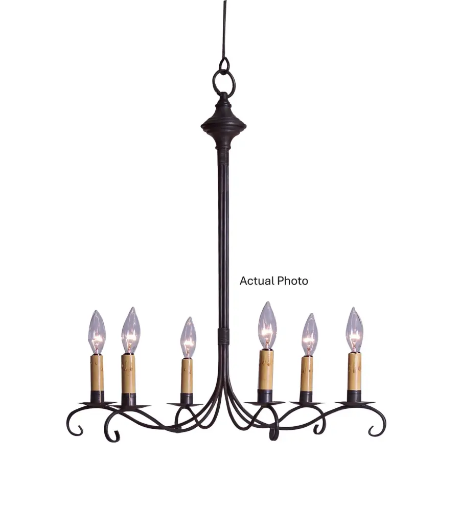 Six Light Hanging Lantern 60.00W/B/Candelabra - Image 1