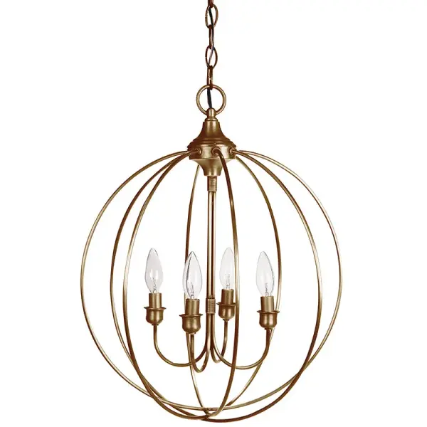 Four Light Hanging Lantern 60.00W/B/Candelabra - Image 2