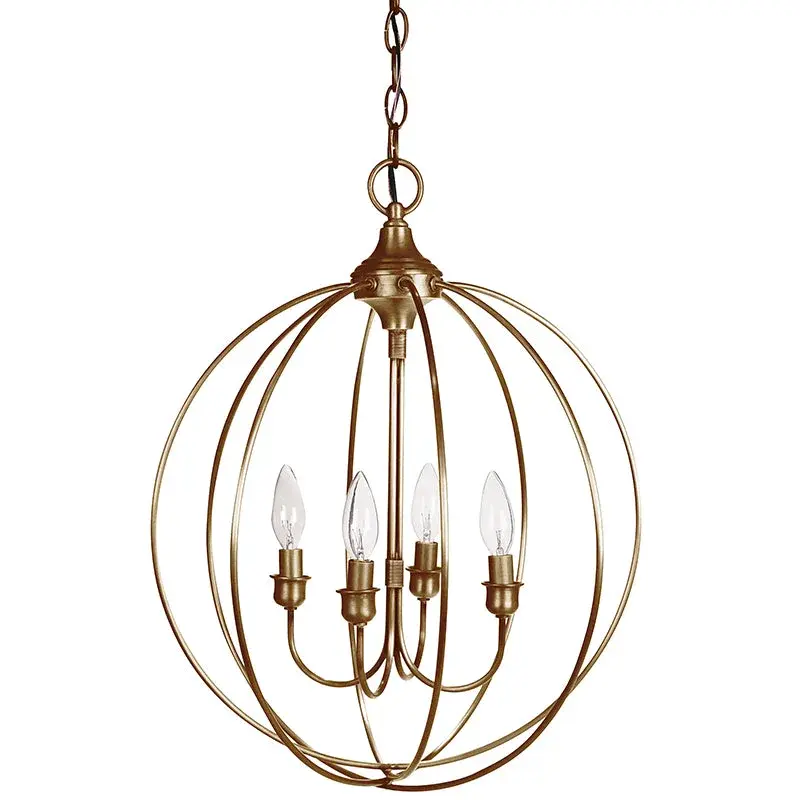Four Light Hanging Lantern 60.00W/B/Candelabra - Image 2