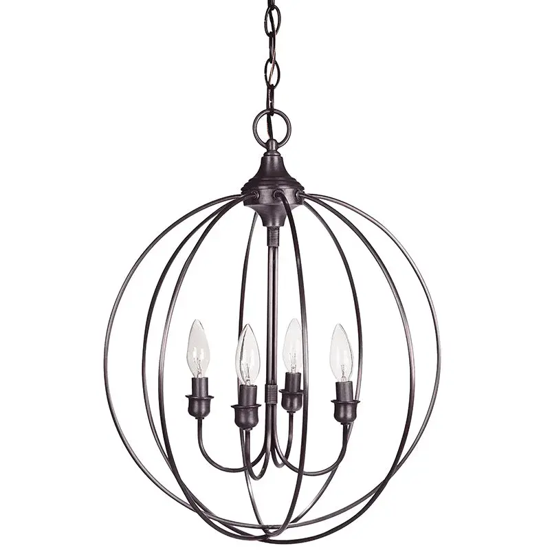 Four Light Hanging Lantern 60.00W/B/Candelabra - Image 4