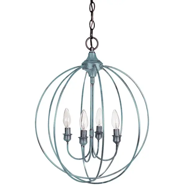 Four Light Hanging Lantern 60.00W/B/Candelabra - Image 5